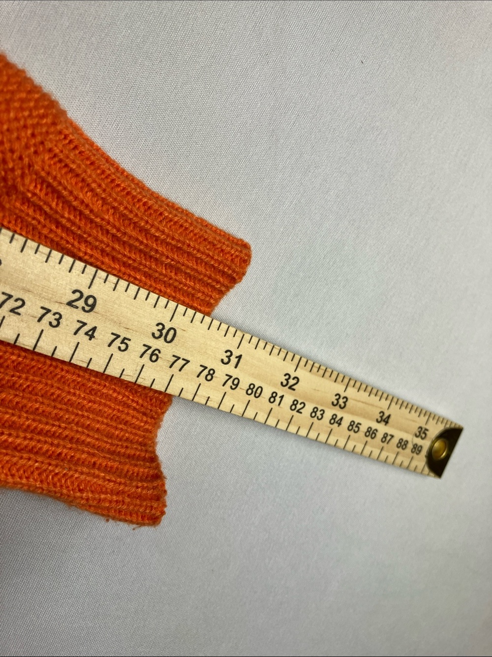 SHEIN Bright Orange V-Neck Button Front Cardigan with Multicolor Patches - Picture 6 of 8